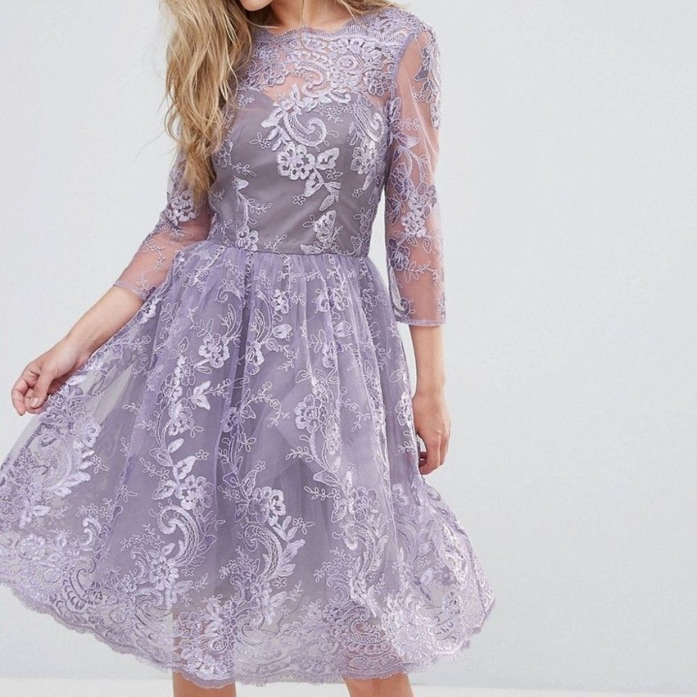 Chi Chi London Lavender Cocktail Dress